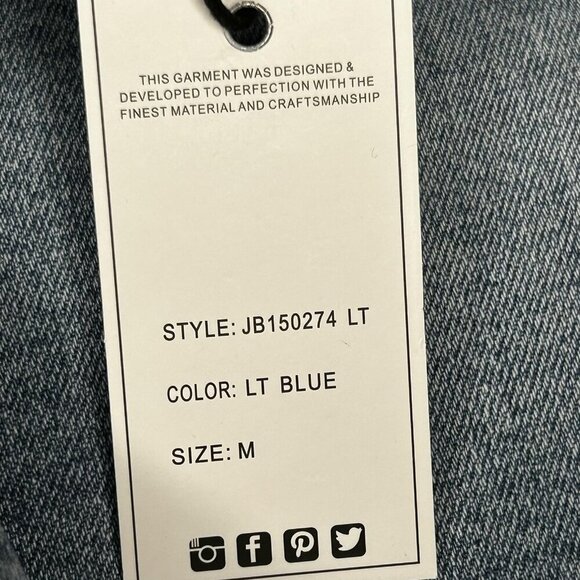 Judy Blue Jean Shorts Womens Medium Blue Denim High Waist Studded Fringed Hem - Picture 4 of 10